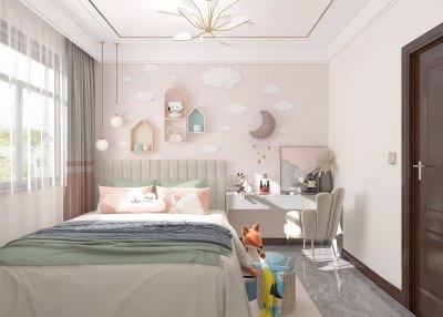 现代女孩房3D模型下载